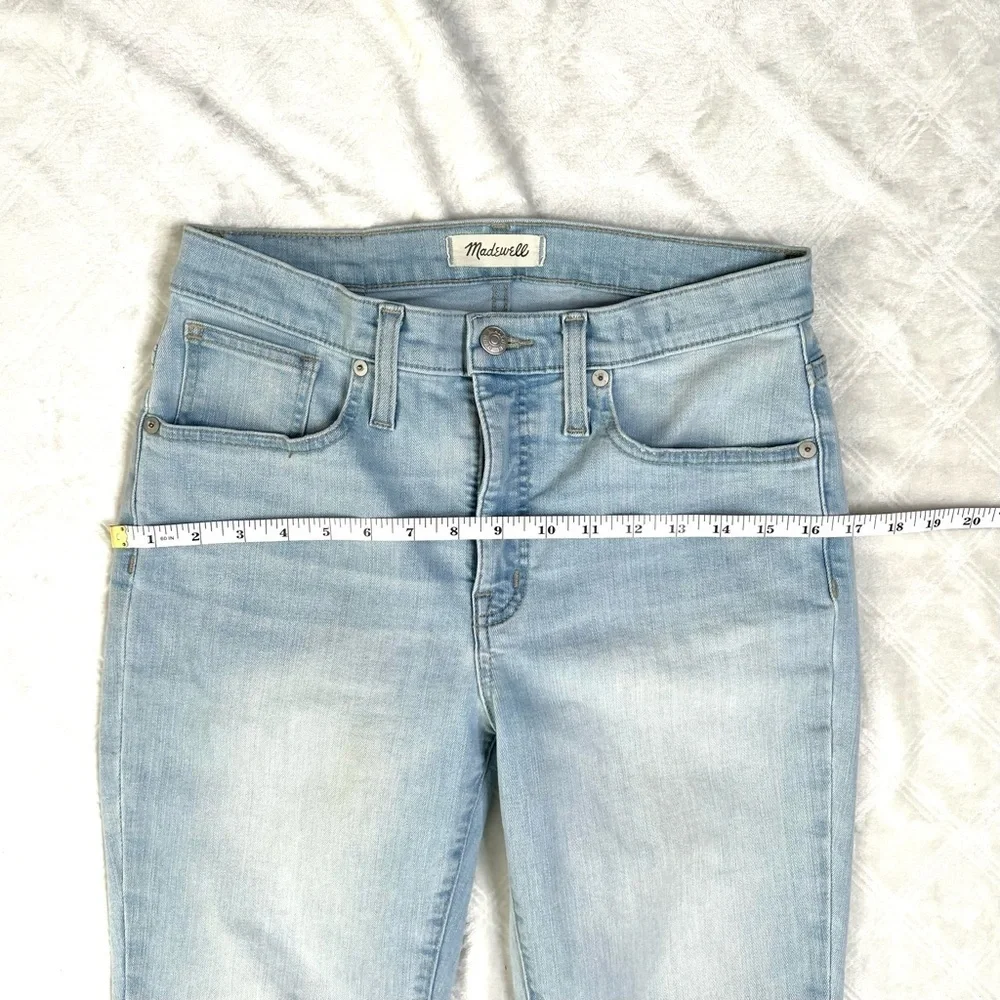 Madewell Mid Rise Skinny Crop Light Wash Lightweight Denim Jeans Size 28